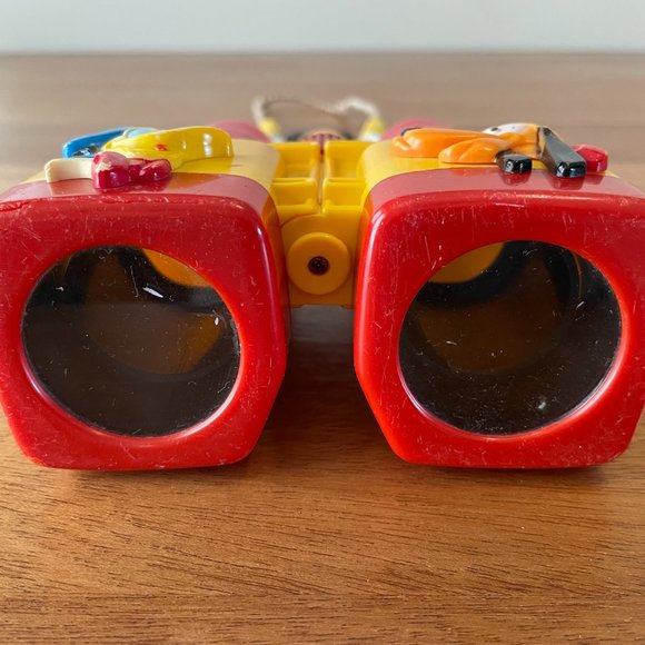 RARE ILLCO Walt Disney Binoculars w/cord, Mickey Mouse on Swing Vintage Toy - Picture 6 of 14
